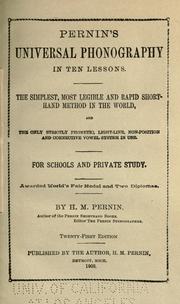 Cover of: Pernin's universal phonography in ten lessons. by Helen M. Pernin