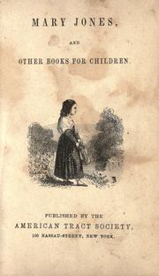 Cover of: Mary Jones: and other books for children.