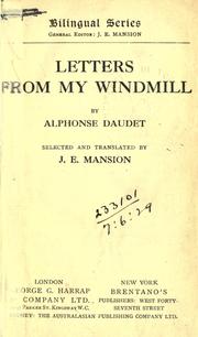 Cover of: Letters from my windmill.: Selected and translated by J.E. Mansion.