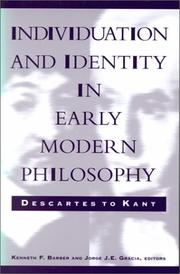 Cover of: Individuation and Identity in Early Modern Philosophy | Kenneth F. Barber