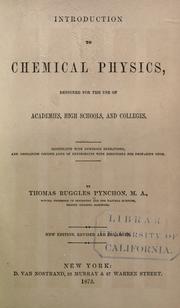 Cover of: Introduction to chemical physics by Thomas Ruggles Pynchon