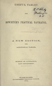 Cover of: Useful tables from Bowditch's practical navigator.