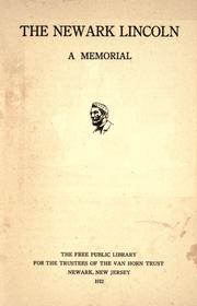 Cover of: The Newark Lincoln, a memorial. by 