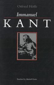 Cover of: Immanuel Kant