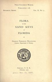Cover of: Flora of the sand keys of Florida, by Charles Frederick Millspaugh.