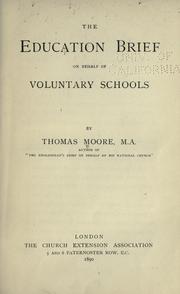 Cover of: The education brief on behalf of voluntary schools