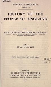 History of the people of England by Alice Drayton Greenwood