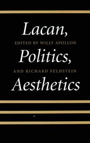 Cover of: Lacan, politics, aesthetics