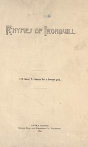 Cover of: Rhymes of Ironquill. by Eugene Fitch Ware