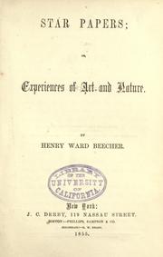 Cover of: Star papers by Henry Ward Beecher