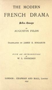 Cover of: The modern French drama by Augustin Filon