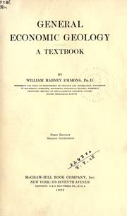 Cover of: General economic geology by William H. Emmons