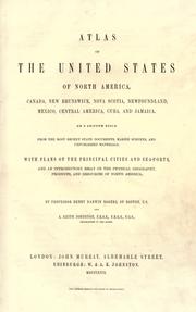 Cover of: Atlas of the United States of North America: Canada, New Brunswick, Nova Scotia, Newfoundland, Mexico, Central America, Cuba, and Jamaica