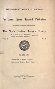 Cover of: Federalism in North Carolina.