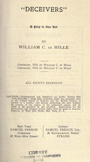 Cover of: "Deceivers" by William C. De Mille
