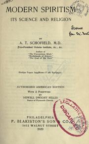 Cover of: Modern spiritism by Alfred Taylor Schofield