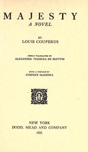 Cover of: Majesty by Louis Couperus, Louis Couperus