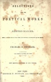 Cover of: Selections from the poetical works.: With a concise life of that poet, and remarks illustrative of his genius