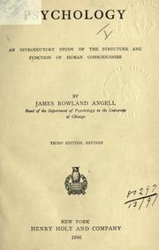 Cover of: Psychology by James Rowland Angell