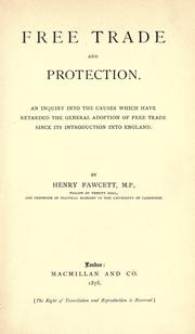 Cover of: Free trade and protection. by Henry Fawcett