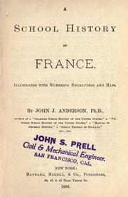 Cover of: A school history of France by Anderson, John J.