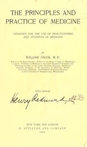 Cover of: The principles and practice of medicine by Sir William Osler