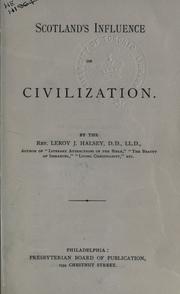 Cover of: Scotland's influence on civilization.