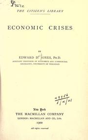 Cover of: Economic crises. by Jones, Edward David