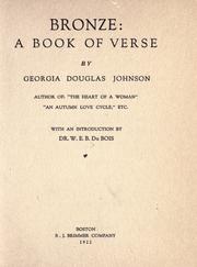 Cover of: Bronze: a book of verse