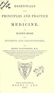 Cover of: Essentials of the principles and practice of medicine. by Henry Hartshorne