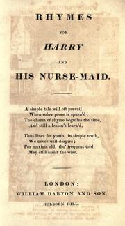 Cover of: Rhymes for Harry and his nurse-maid. by Maria Arthington