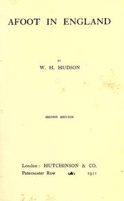 Afoot in England by W. H. Hudson