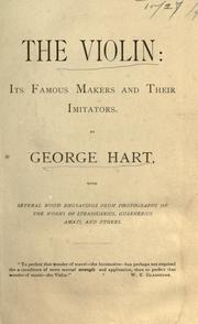 Cover of: The violin by George Hart