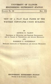 Tests of a flat slab floor of the Western newspaper union building by A. N. Talbot