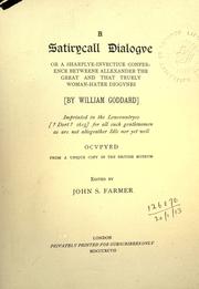 Cover of: A satirycall dialogve by Goddard, William