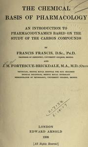 Cover of: The chemical basis of pharmacology by Francis, Francis