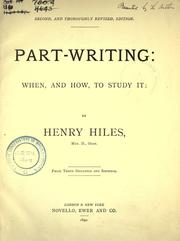 Cover of: Part-writing, when and how, to study it.