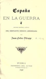 Cover of: Espa©Þna en la guerra by Didapp, Juan Pedro