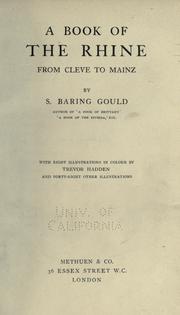 Cover of: A book of the Rhine from Cleve to Mainz by Sabine Baring-Gould