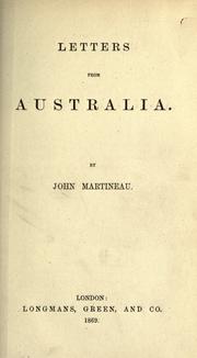 Cover of: Letters from Australia. by John Martineau