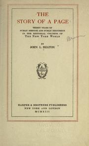 The story of a page by Heaton, John Langdon