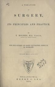 Cover of: treatise on surgery: its principles and practice.