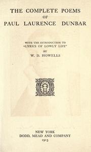 Cover of: The complete poems of Paul Laurence Dunbar by Paul Laurence Dunbar