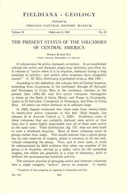 Cover of: The present status of the volcanoes of Central America