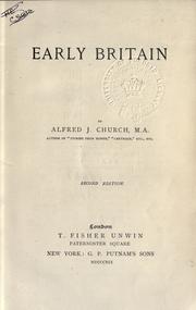 Cover of: Early Britain. by Alfred John Church