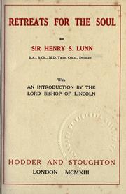 Cover of: Retreats for the soul by Lunn, Henry Simpson Sir