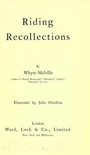 Cover of: Riding recollections by G. J. Whyte-Melville