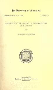 A study on the spread of tuberculosis in families by H. G. Lampson