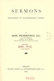 Sermons preached in Westminster Abbey by Wilberforce, Basil