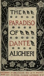 Cover of: The Paradiso of Dante Alighieri. by Dante Alighieri